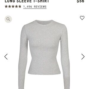 Gray Long Sleeve Women's Top